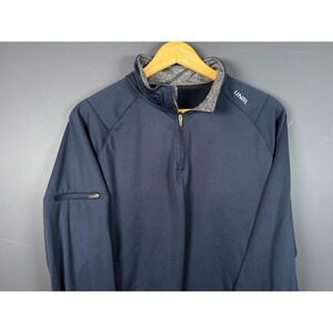 UNRL Mens Medium Quarter Zip Pullover Navy Blue Activewear Sweatshirt